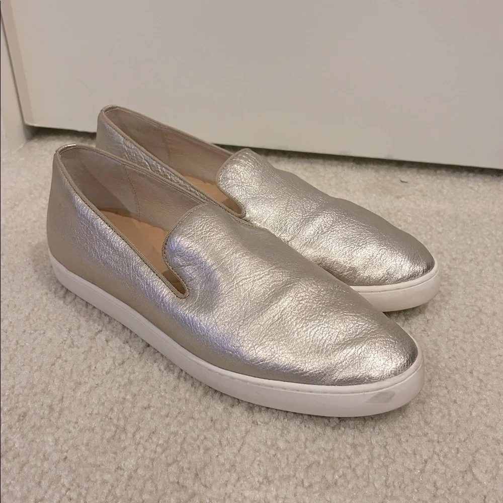 Birdies The Swift Gold Slip On Leather Sneakers Women’s Shoes 11